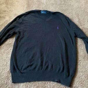 Polo Ralph Lauren’s size large black and purple